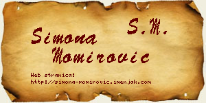 Simona Momirović vizit kartica